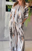 Marcatino™ | Boho Vintage Losse Satijn Casual Ronde Hals Set