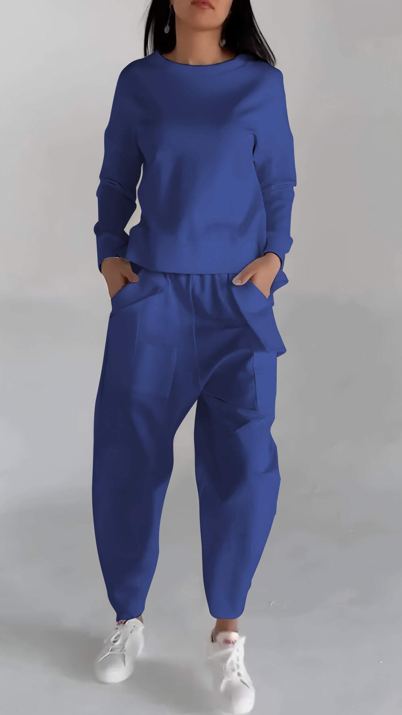 Marcatino™ Casual Ronde Hals Lang Mouw Tweedelig Kostuum