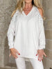 Marcatino™ V-hals Diamant Top met Lange Mouwen