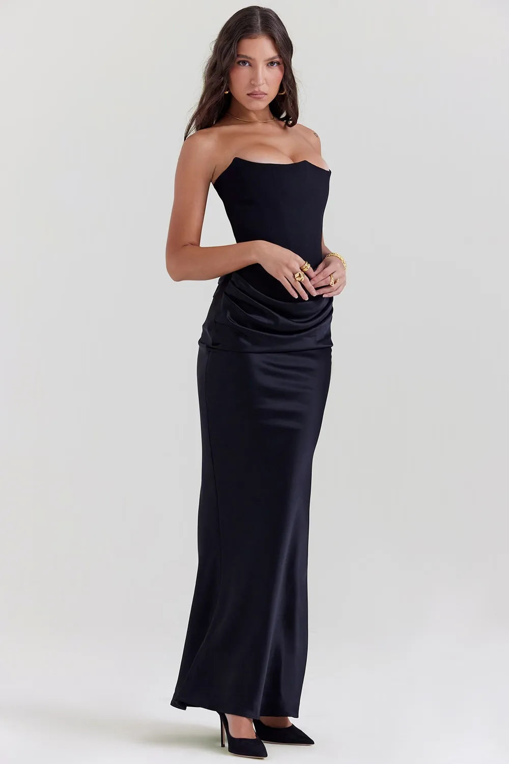 Marcatino™ | Maxi Jurk Zwart