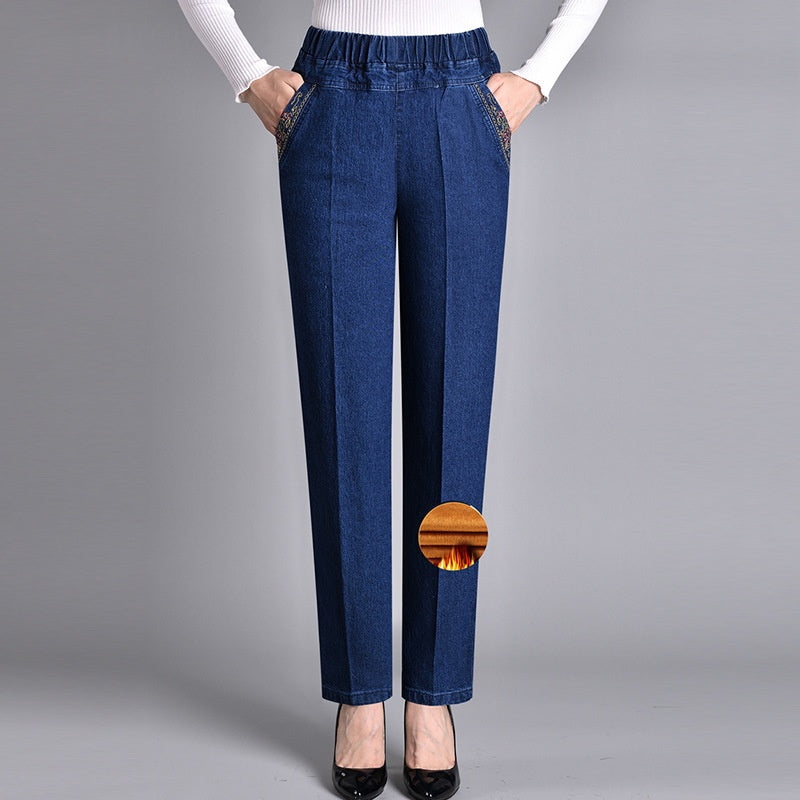 Marcatino™ WomenJeans: Jeans met Elastische Taille en Steekzakken voor Dames