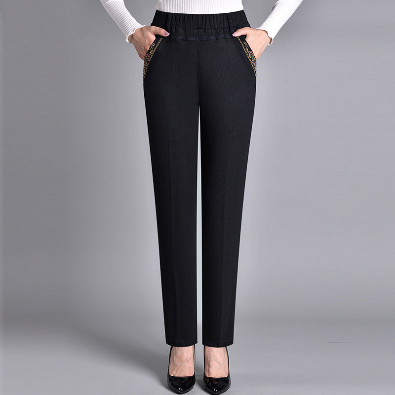 Marcatino™ WomenJeans: Jeans met Elastische Taille en Steekzakken voor Dames