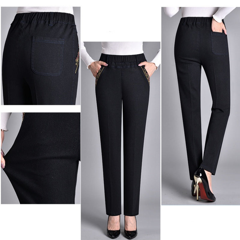 Marcatino™ WomenJeans: Jeans met Elastische Taille en Steekzakken voor Dames