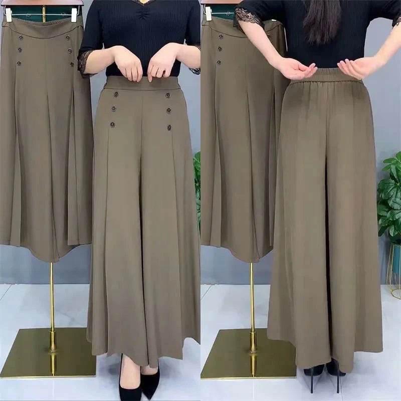 Marcatino™ WigePants: Comfortabele Wijde Pijpen Geplooide Broek