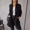 Marcatino™ DenimCoat: Faux Denim Comfortabele Lange Dames Jas
