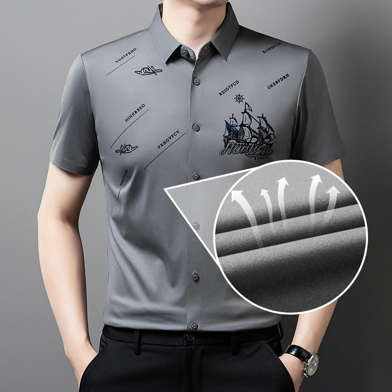 Marcatino™ | Korte Mouwen Button Down Overhemd Voor Heren