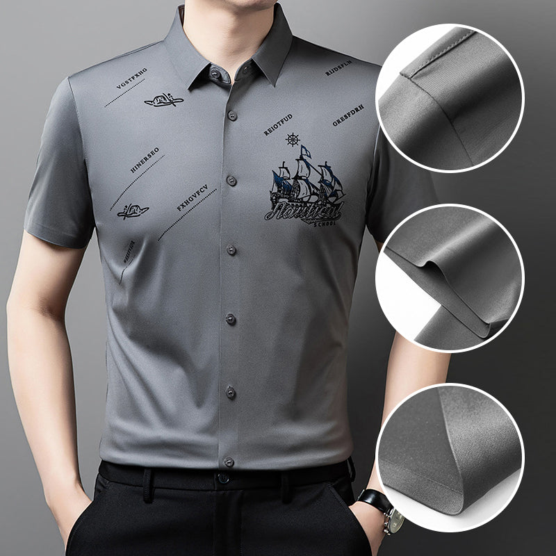 Marcatino™ | Korte Mouwen Button Down Overhemd Voor Heren