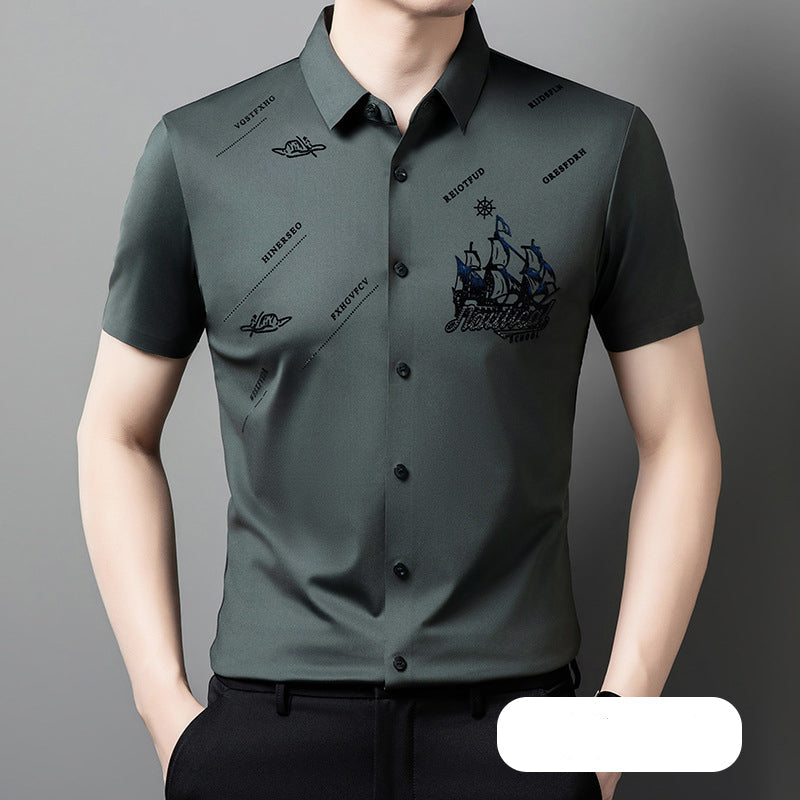 Marcatino™ | Korte Mouwen Button Down Overhemd Voor Heren
