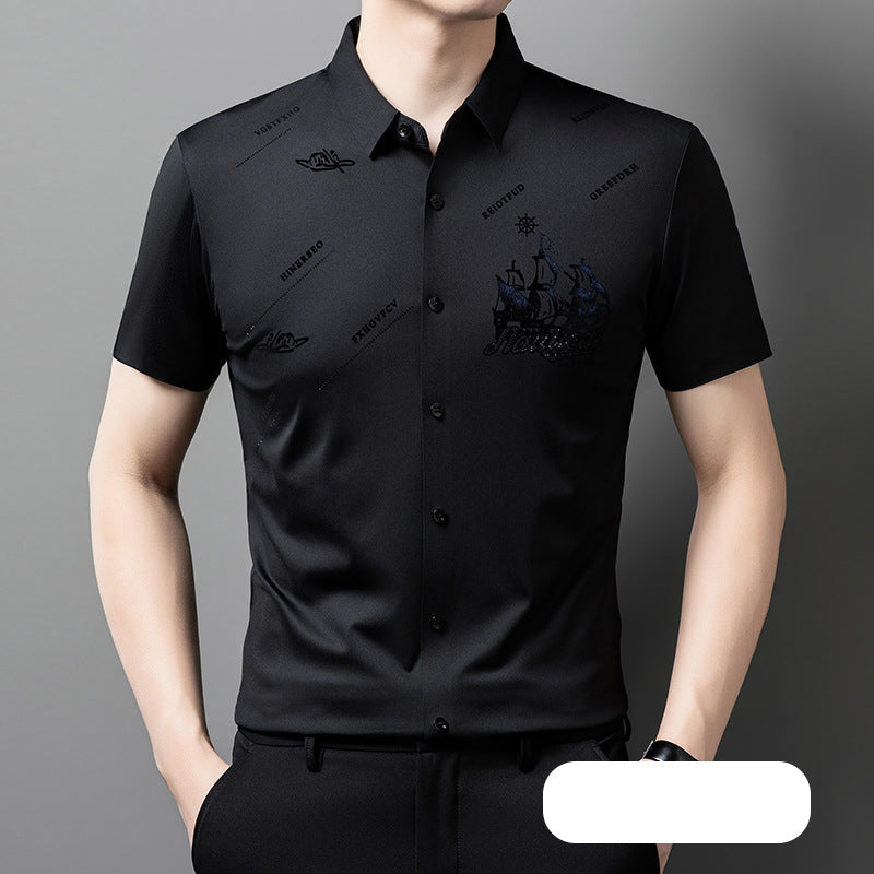 Marcatino™ | Korte Mouwen Button Down Overhemd Voor Heren