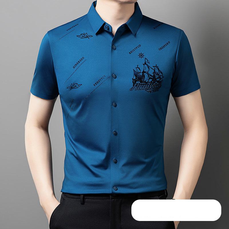 Marcatino™ | Korte Mouwen Button Down Overhemd Voor Heren