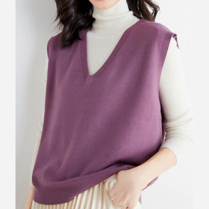 Marcatino™ | Gebreid Vest Met Ultrazachte V-hals Voor Dames