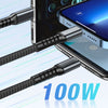 ChargingCables 2+1 GRATIS: 100W Universele 3-In-1 Snellaadkabel