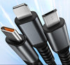 ChargingCables 2+1 GRATIS: 100W Universele 3-In-1 Snellaadkabel