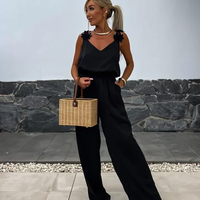 Marcatino™ | Mouwloze Jumpsuit Met Wijde Pijpen