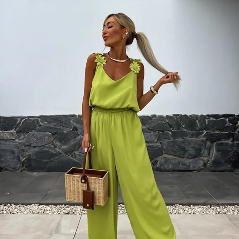 Marcatino™ | Mouwloze Jumpsuit Met Wijde Pijpen