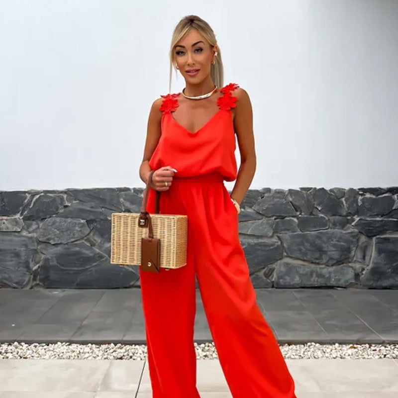 Marcatino™ | Mouwloze Jumpsuit Met Wijde Pijpen