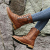 Marcatino™ WomenBoots: Dameslaarzen met Ronde Neus en Ritssluiting aan de Zijkant