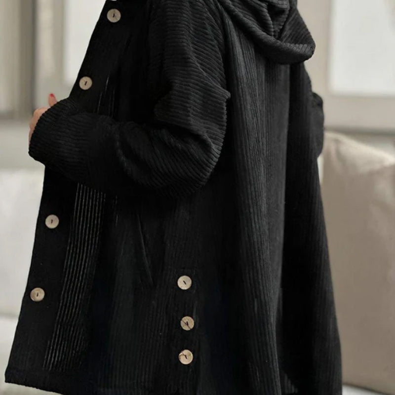 Marcatino™ | Casual Jas Met Verdikte Capuchon En Knopen Voor Dames