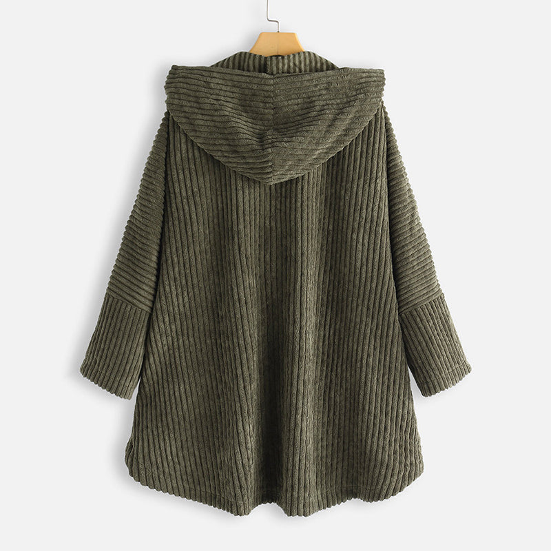 Marcatino™ | Casual Jas Met Verdikte Capuchon En Knopen Voor Dames