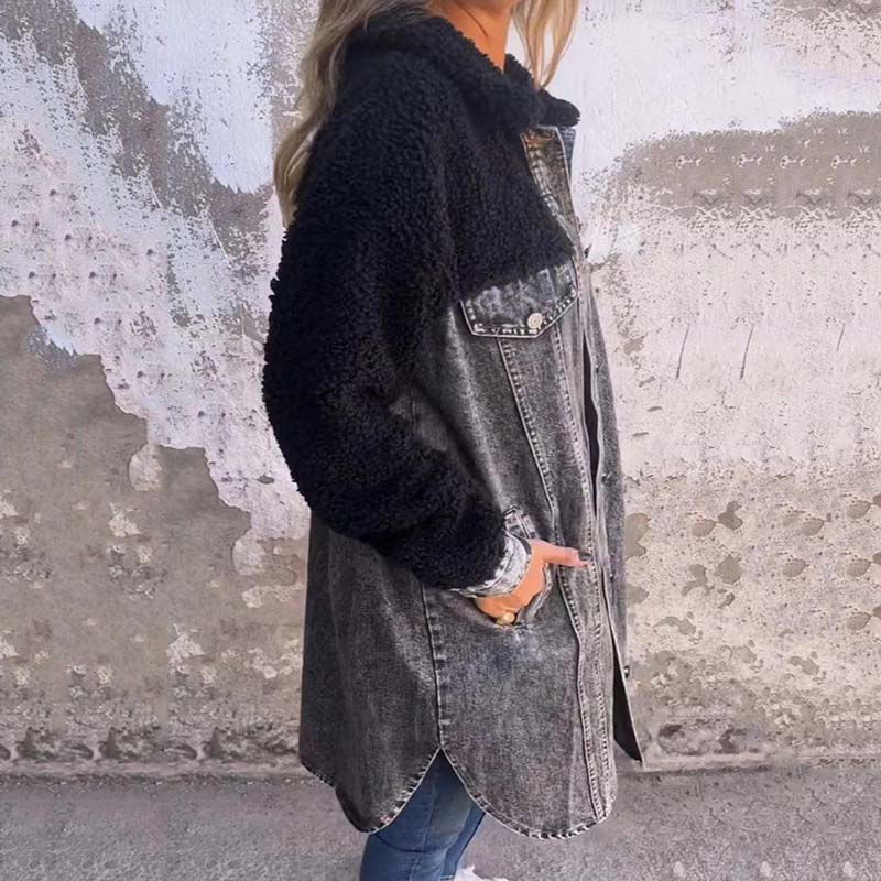 Marcatino™ | Dames Denim Lang Shirt Jasje Overjas