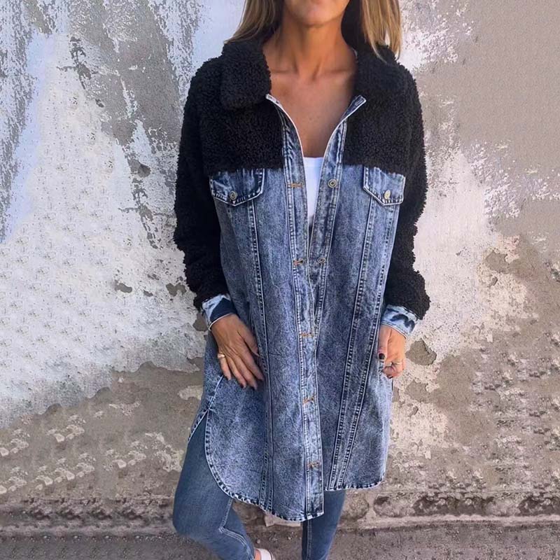 Marcatino™ | Dames Denim Lang Shirt Jasje Overjas