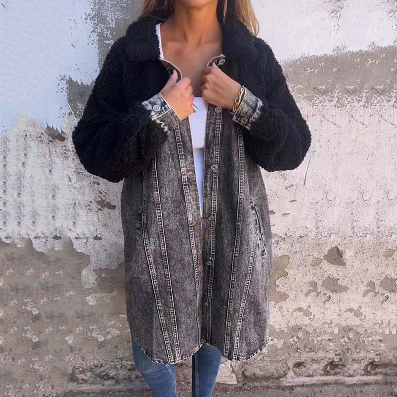 Marcatino™ | Dames Denim Lang Shirt Jasje Overjas