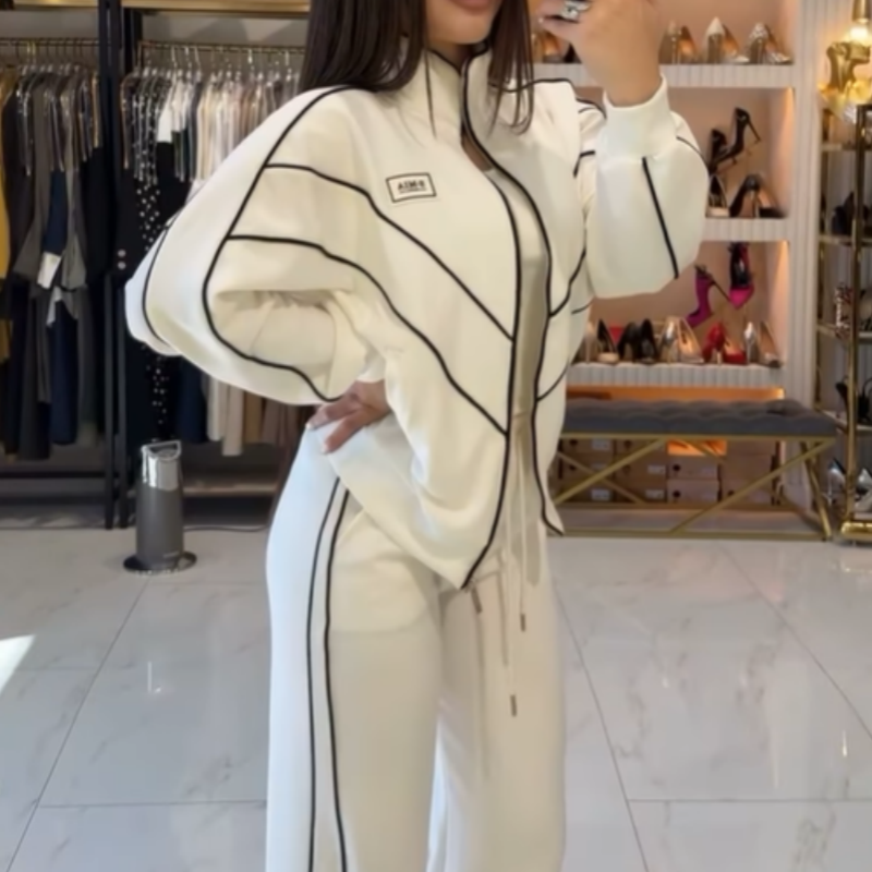 Marcatino™ | Gestreepte Coltrui & Wijde Broek Set