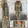 Marcatino™ | Vintage Luipaardprint Losse V-HalsLange Jurk