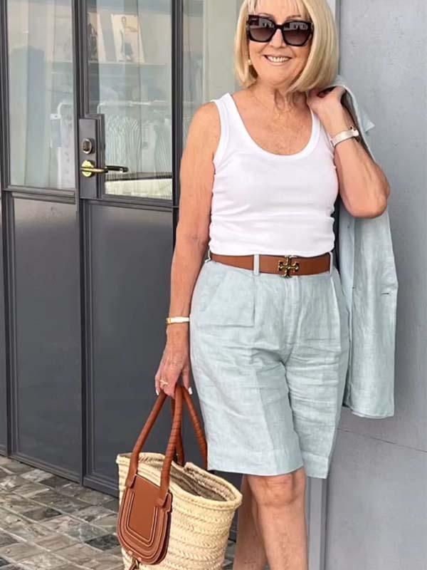 Marcatino™ CoatSet: Dames Lange Mouw Jas en Korte Broek Set