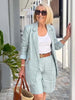 Marcatino™ CoatSet: Dames Lange Mouw Jas en Korte Broek Set