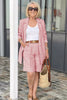 Marcatino™ CoatSet: Dames Lange Mouw Jas en Korte Broek Set