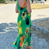 Marcatino™ ComfyDress: Elegante Zachte Mouwloze Bloemige Flowy Jurk