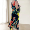Marcatino™ ComfyDress: Elegante Zachte Mouwloze Bloemige Flowy Jurk