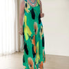 Marcatino™ ComfyDress: Elegante Zachte Mouwloze Bloemige Flowy Jurk
