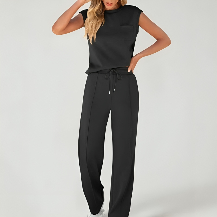 Marcatino™ ComfotableSet: Comfortabele Stijlvolle Met Mouwloze Top En Broek Set