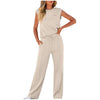 Marcatino™ ComfotableSet: Comfortabele Stijlvolle Met Mouwloze Top En Broek Set