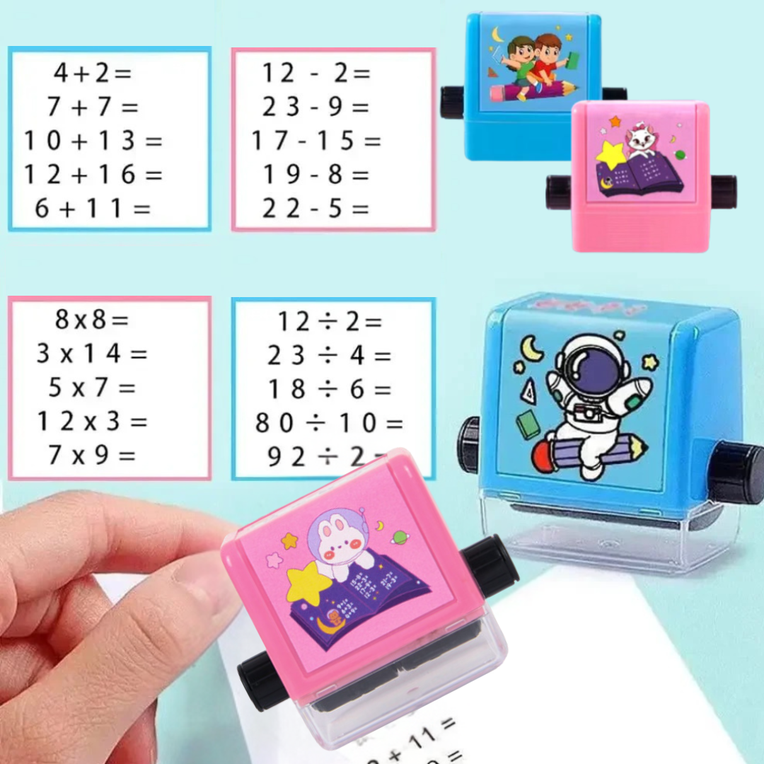 SmartMath: Wiskunde Roller Onderwijzen Stempel 4 Stuks Set