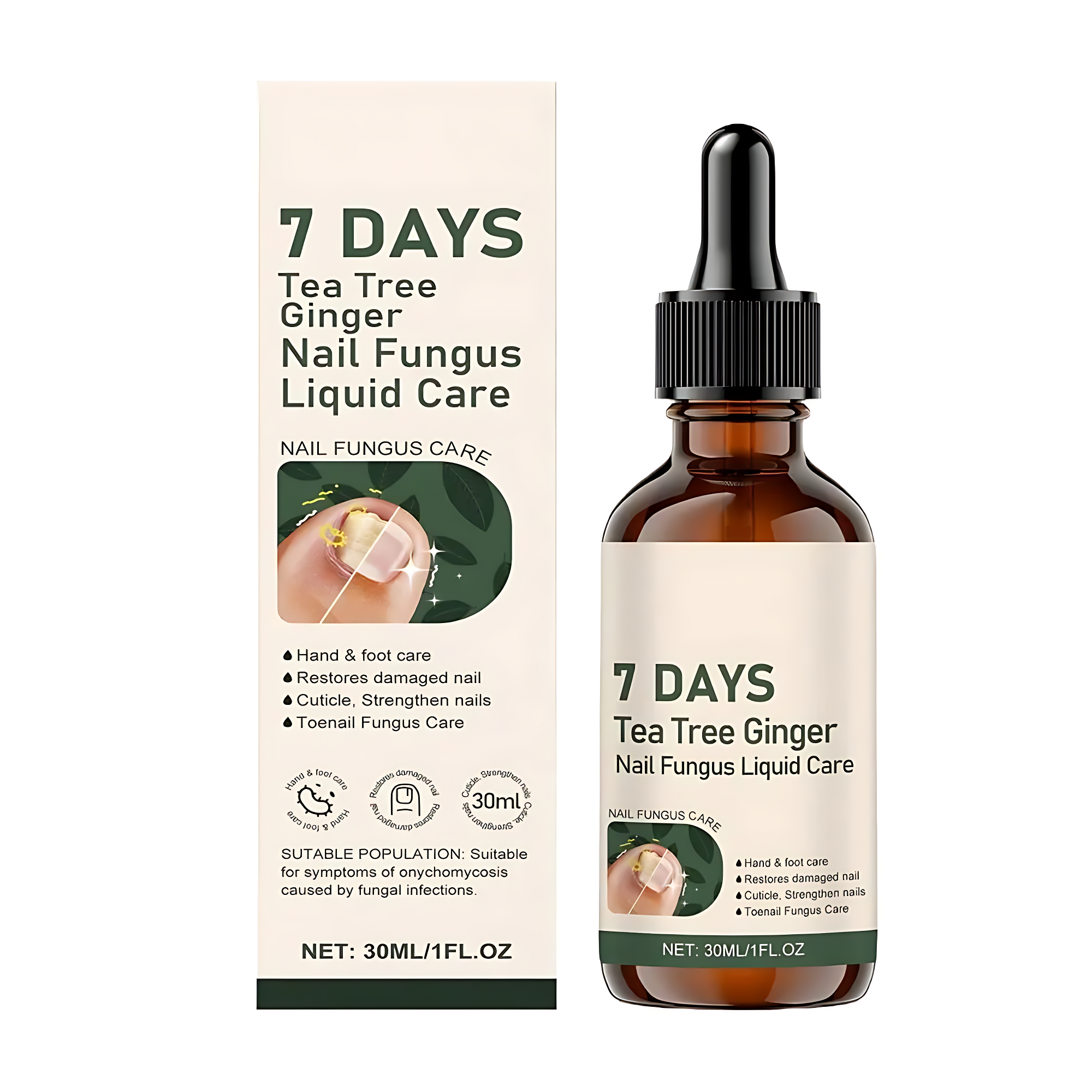 NailDrops 2+1 GRATIS: Vloeibare Nagelschimmelherst Reparatieellende Druppels